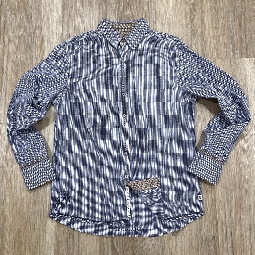 Designs Inspired By The Art of John Lennon Men's Long Sleeve Button Shirt Size M